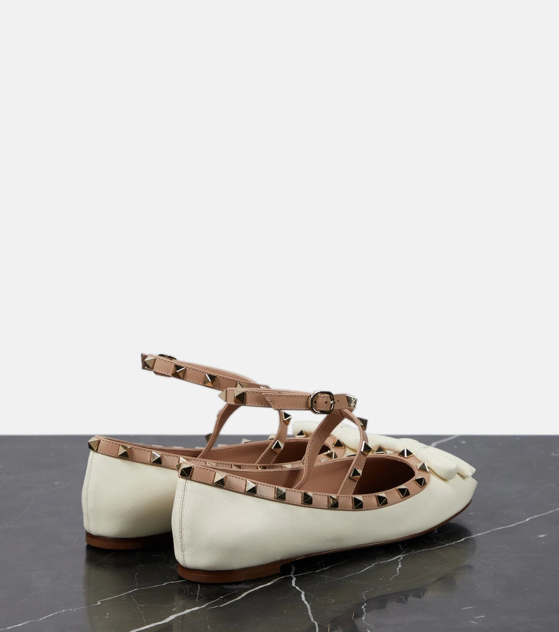 Valentino Garavani - Rockstud leather ballet flats