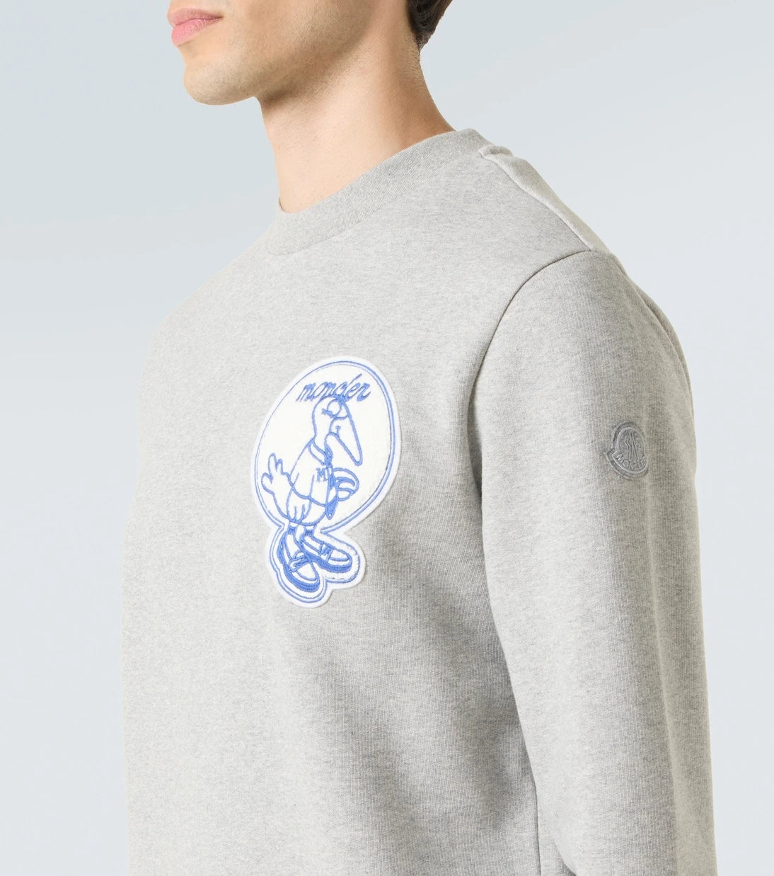 Moncler - Patch-appliqué cotton fleece sweatshirt
