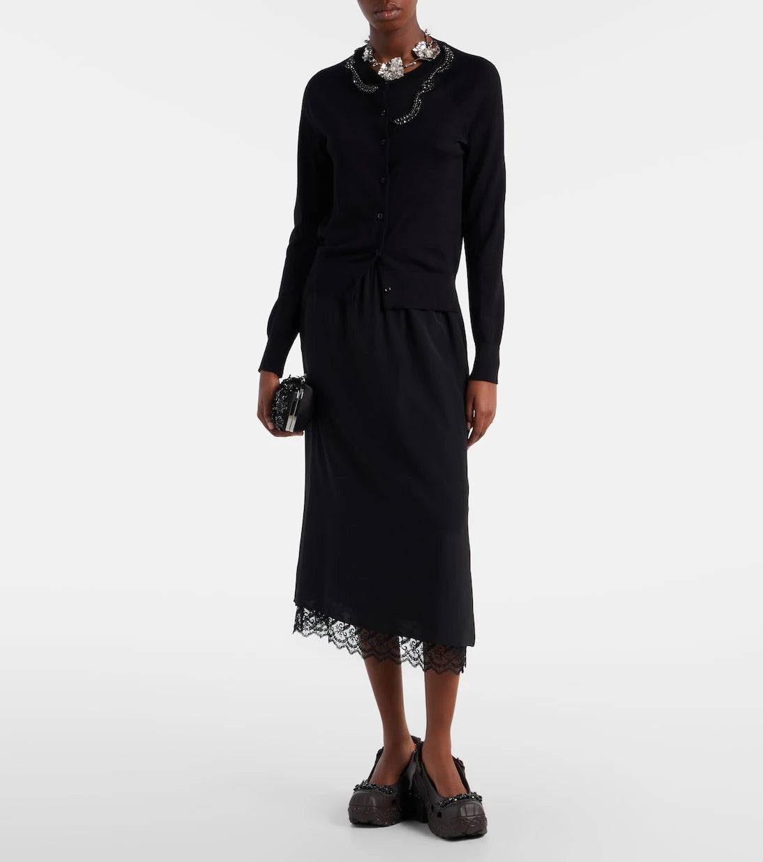 Simone Rocha - حذاء كروكس بكعب مزين ومفتوح من الخلف