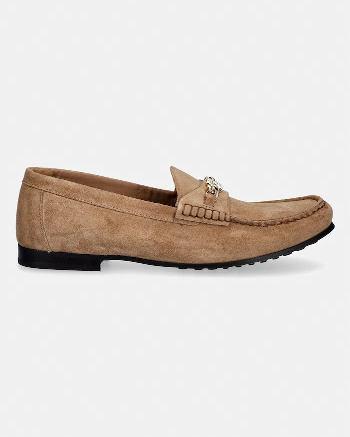 Tommy Hilfiger Kadın Süet Loafer TH CHAIN SUEDE LOAFER