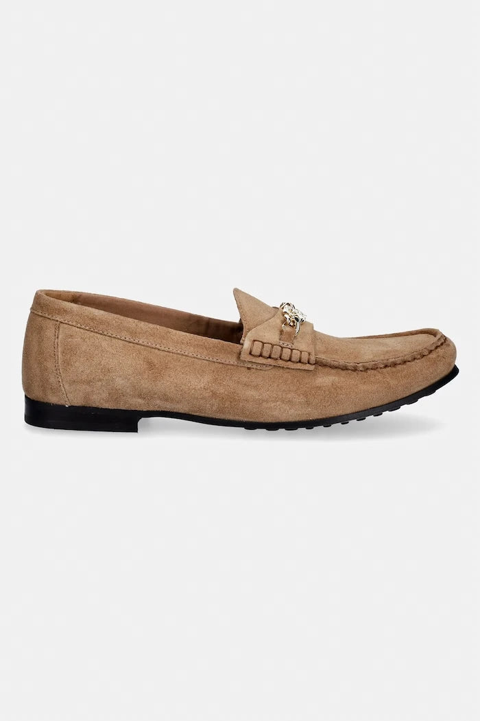 Tommy Hilfiger Kadın Süet Loafer TH CHAIN SUEDE LOAFER