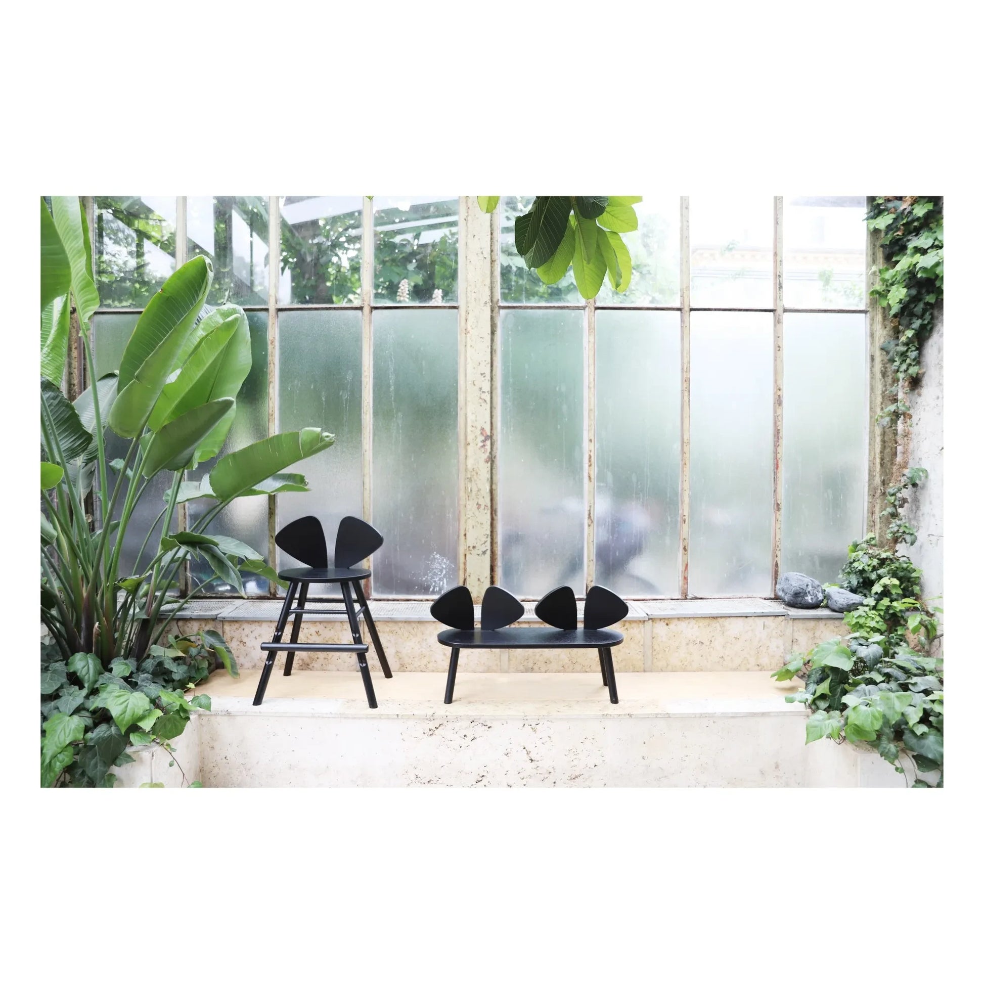 Nofred - Mouse bench in oak | Black