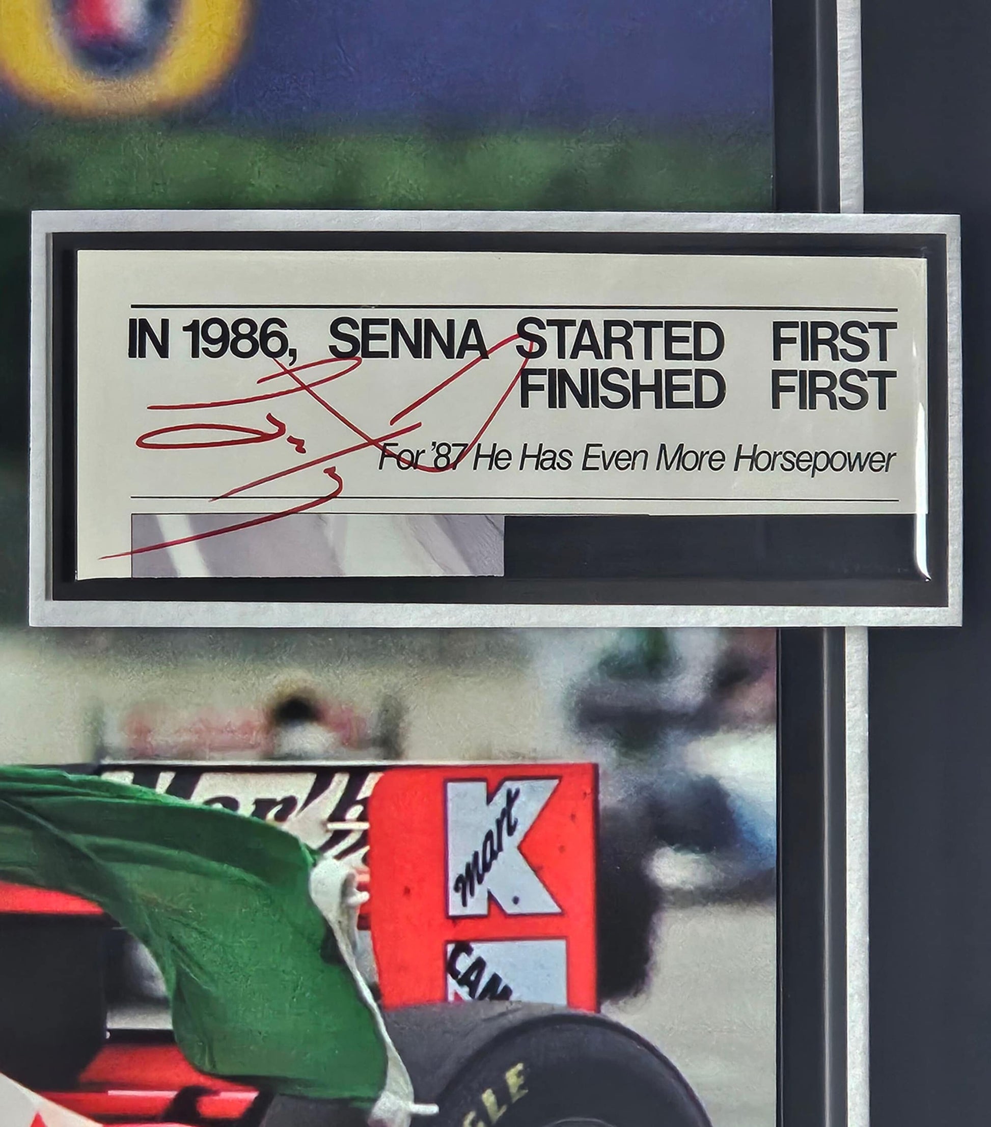 Ayrton Senna Race-Used 1993 Australian Grand Prix Wheelnut Framed Display