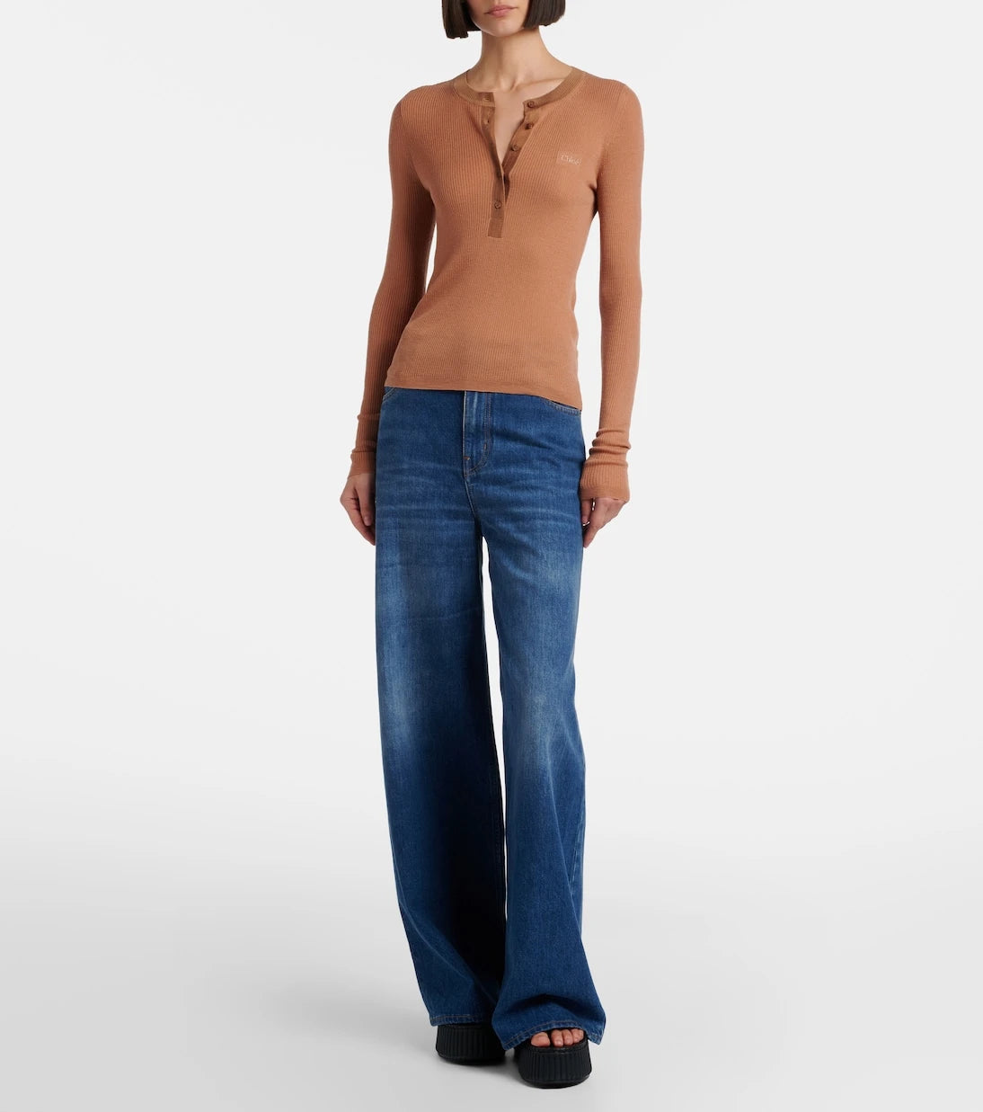 Chloé - Nama leather platform thong sandals