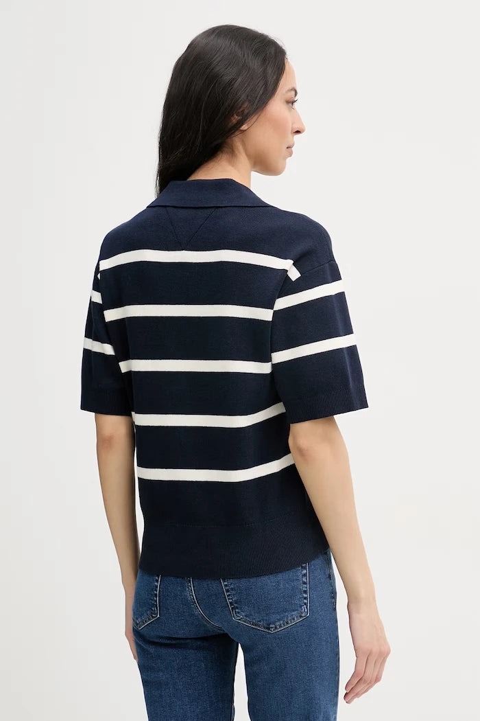 Tommy Hilfiger kadın pamuklu polo yaka tişört