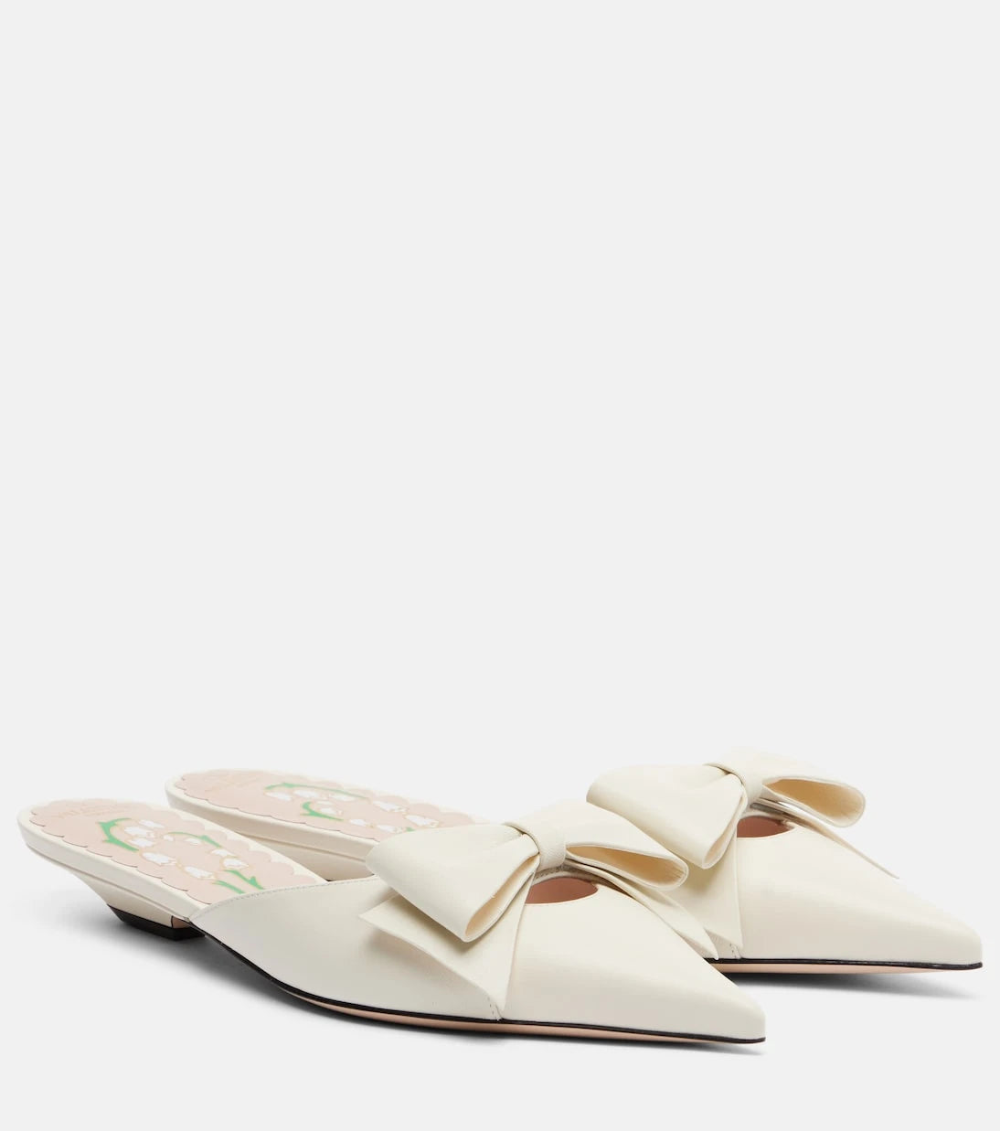 Valentino Garavani - Bow-detail leather mules