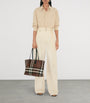 Burberry Brown Medium Check Tote Bag