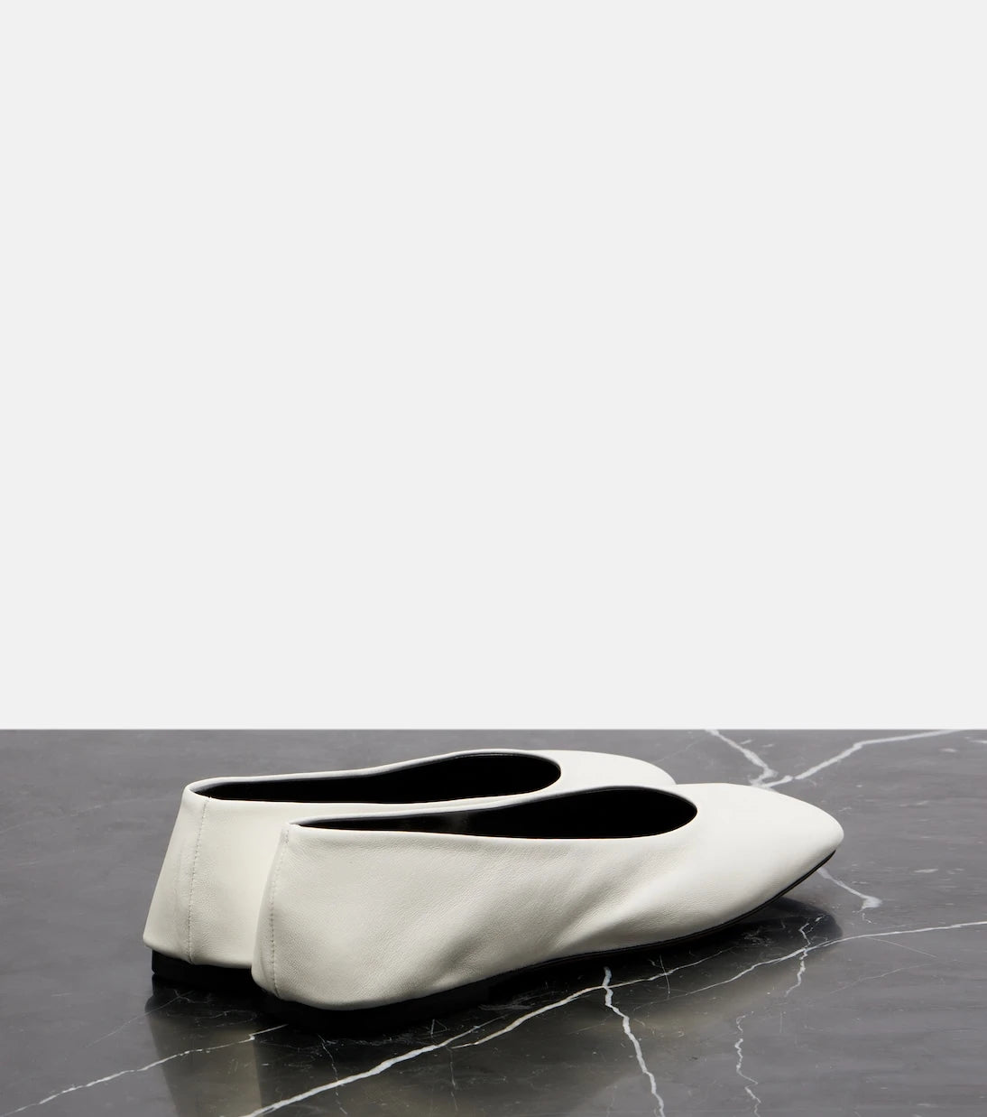 The Row - Square leather ballet flats