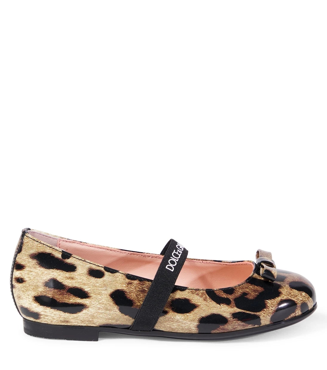 Dolce&Gabbana Kids - Leopard-print leather ballet flats