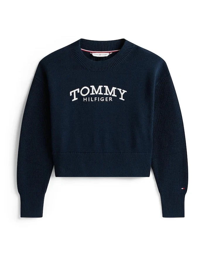 Tommy Hilfiger Çocuk Pamuklu Kazak
