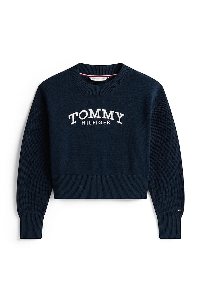 Tommy Hilfiger Çocuk Pamuklu Kazak