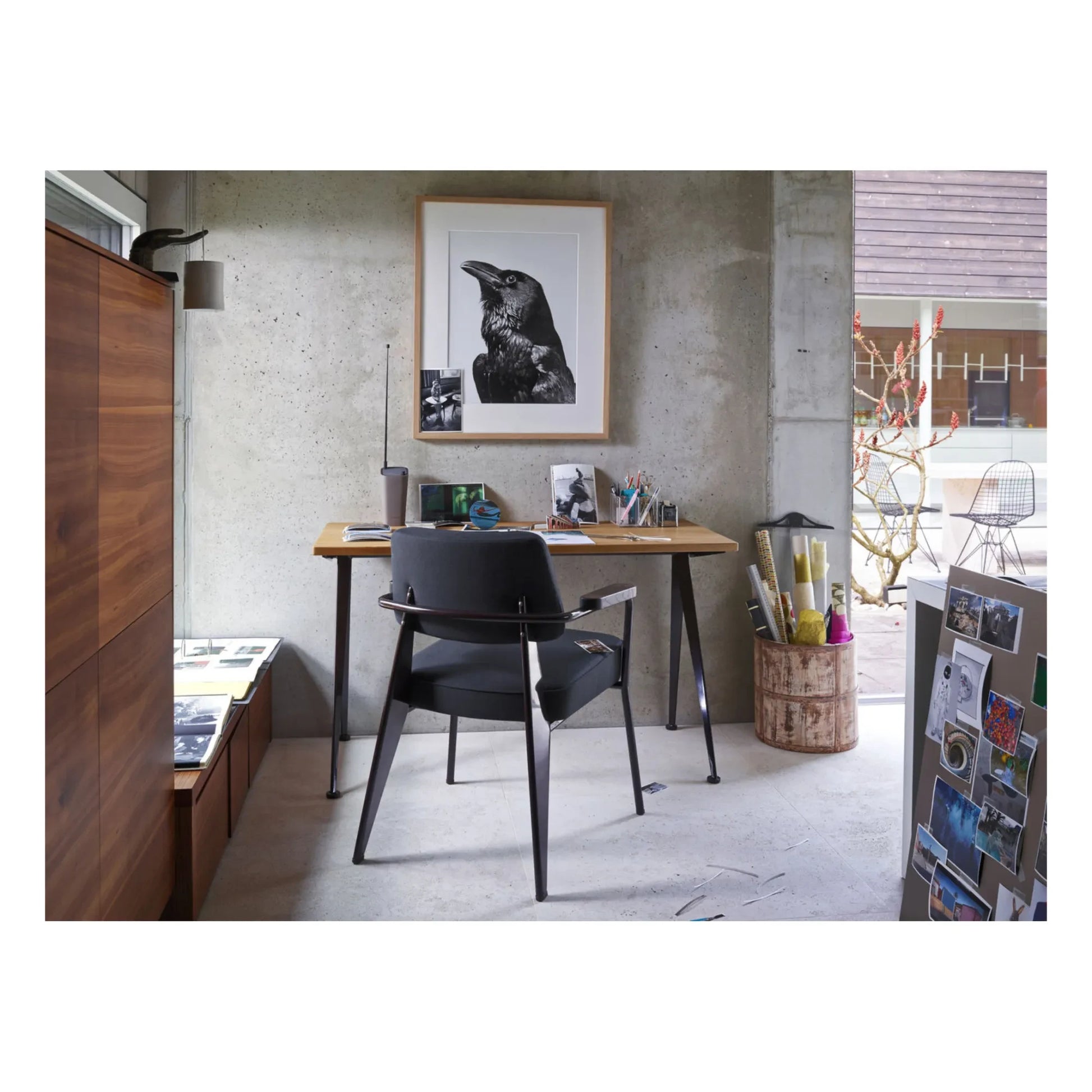 Vitra - Executive Chair, Black Base - Jean Prouvé | Dark grey