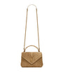 Green Medium Suede Collège Top-Handle Bag