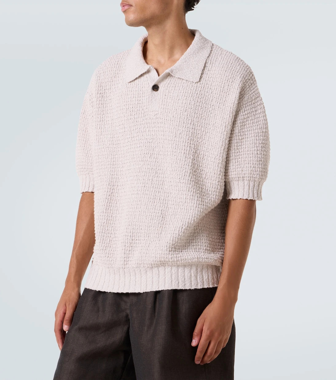 Commas - Knitted cotton polo shirt