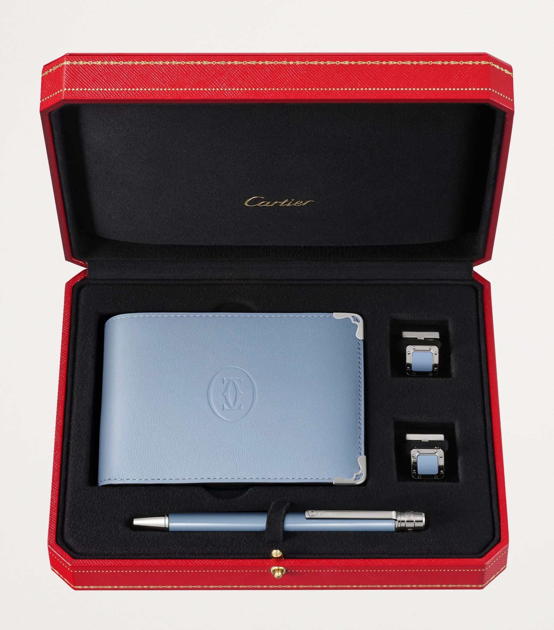 Santos De Cartier Cufflinks, Pen and Wallet Set