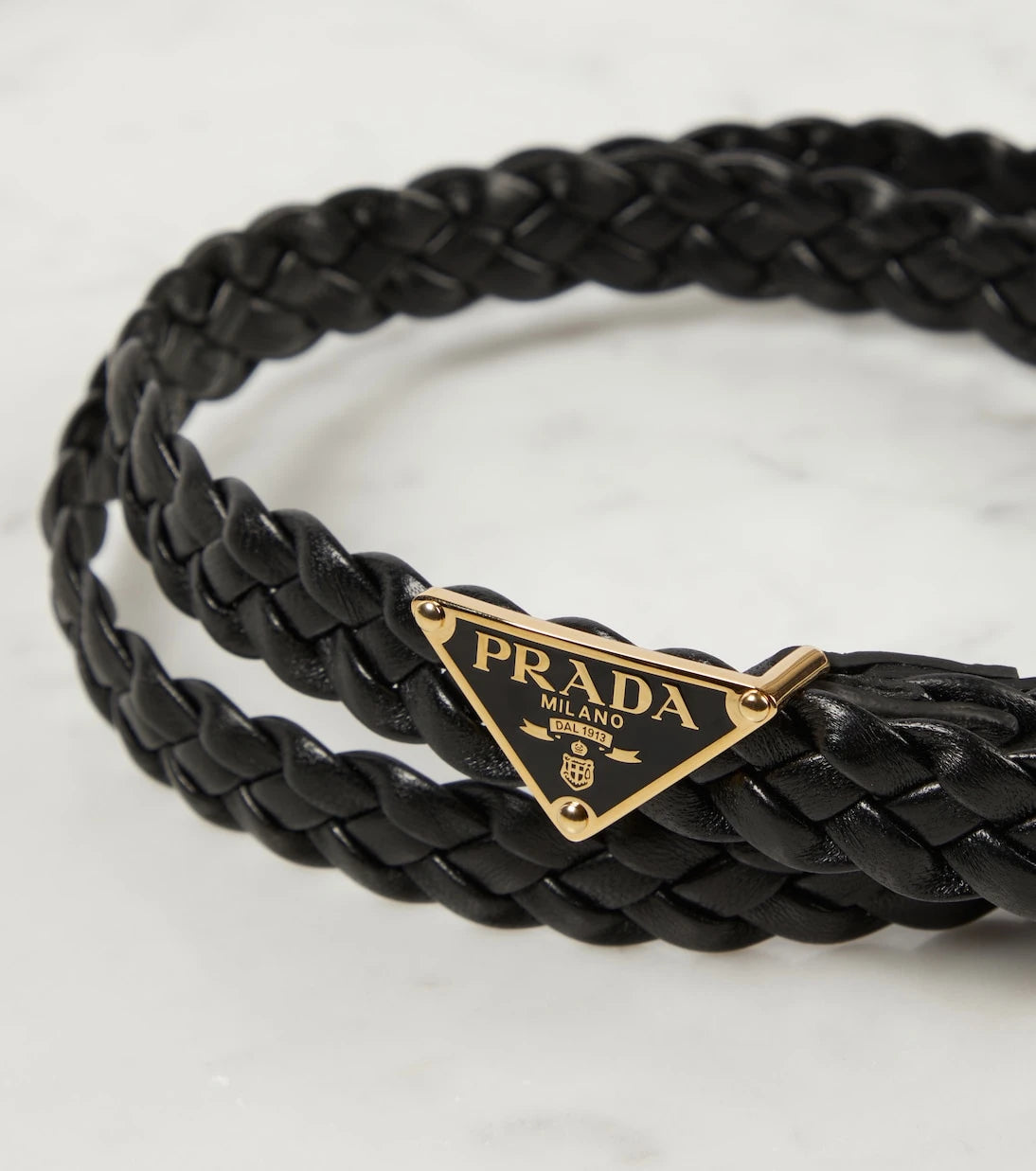 Prada - Braided leather belt