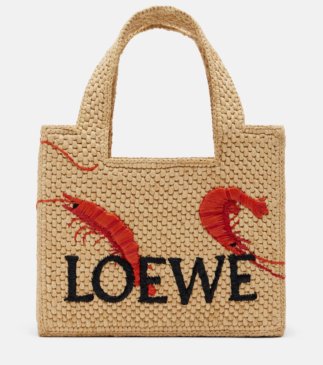 Loewe - Paula's Ibiza Font Mini raffia tote bag
