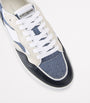 Denim-Leather Benn Sneakers