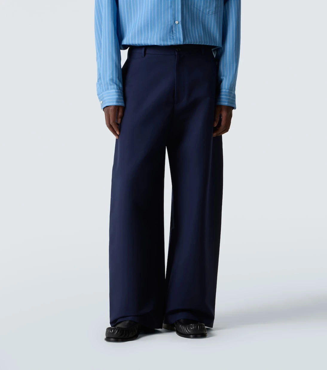 Acne Studios - Mid-rise cotton satin wide-leg pants