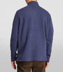 Navy Cotton Quarter-Zip Sweater