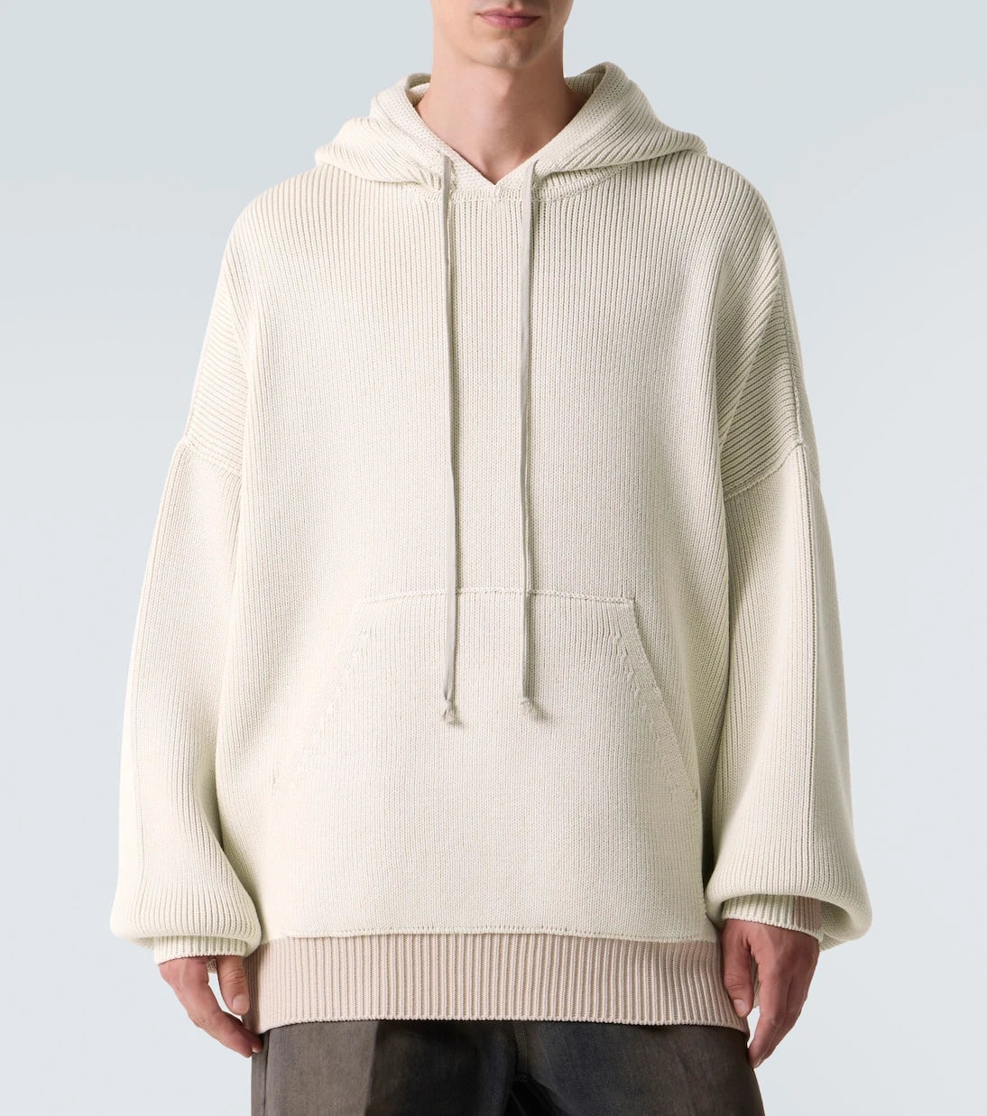 Rick Owens - Hun ribbed-knit virgin wool hoodie