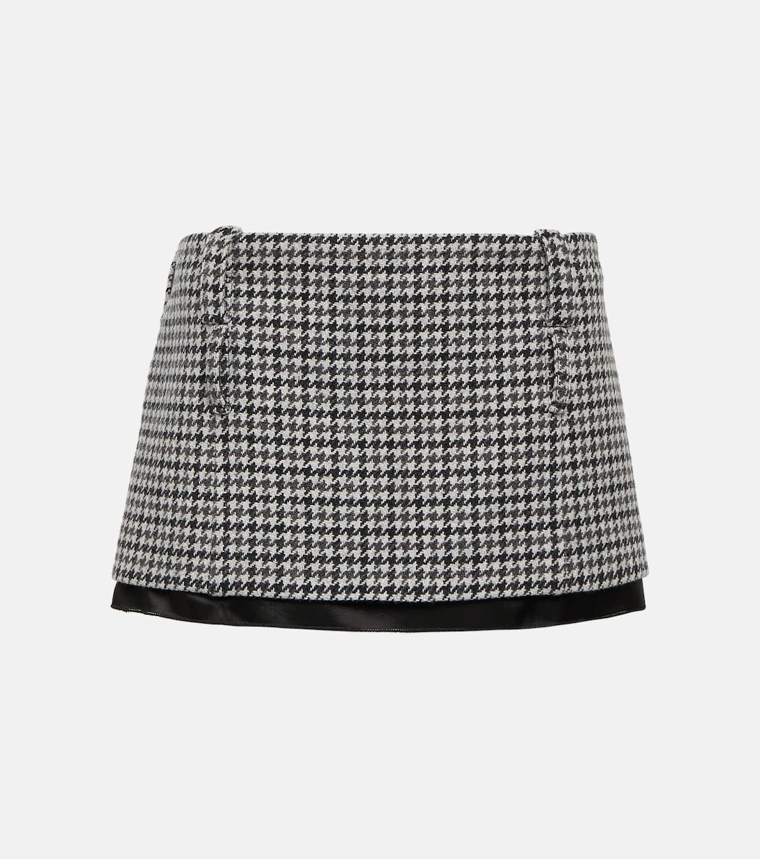 Miu Miu - Houndstooth wool miniskirt
