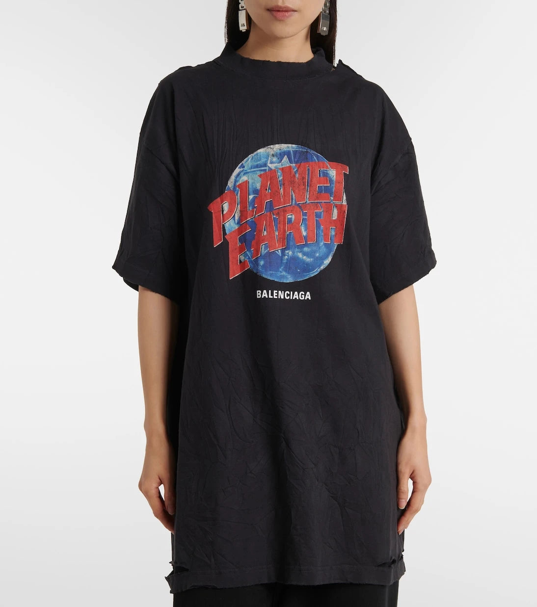 Balenciaga - Planet Earth cotton jersey T-shirt