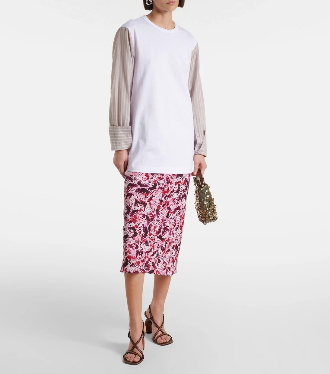 Dries Van Noten - Deconstructed cotton-blend T-shirt