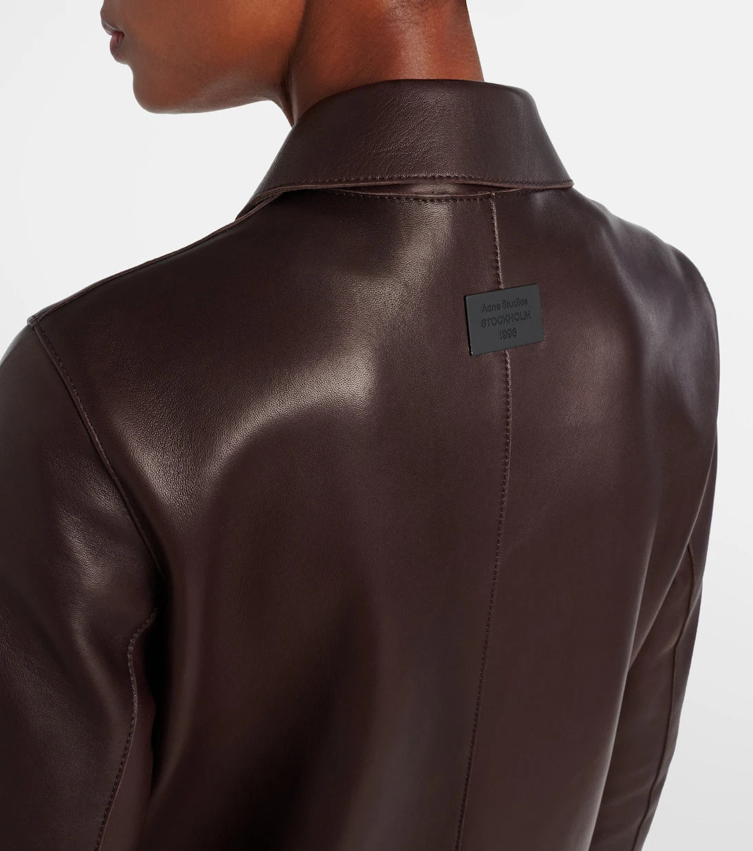 Acne Studios - معطف جلدي