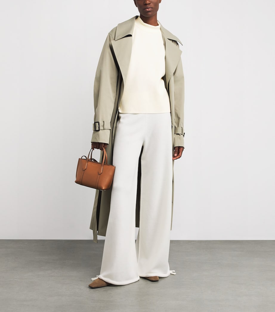 Max Mara White Virgin Wool Funnel-Neck Sweater