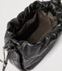 Brunello Cucinelli Black Mini Leather Mellow Bucket Bag