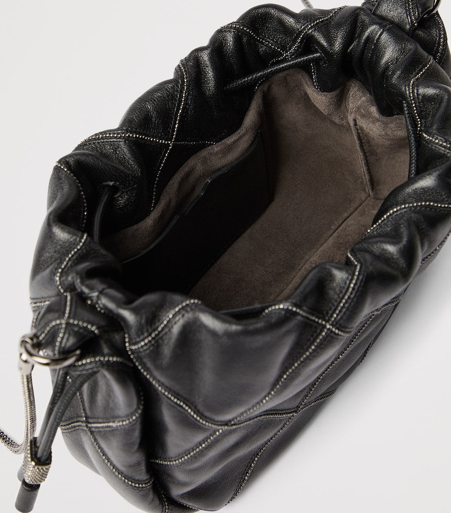 Mini Leather Mellow Bucket Bag