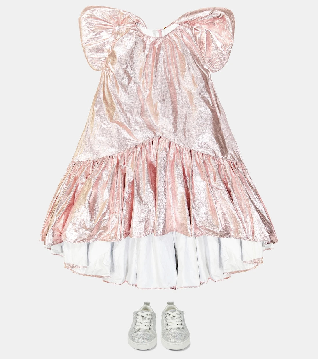 Caroline Bosmans - Metallic bow-detailed dress