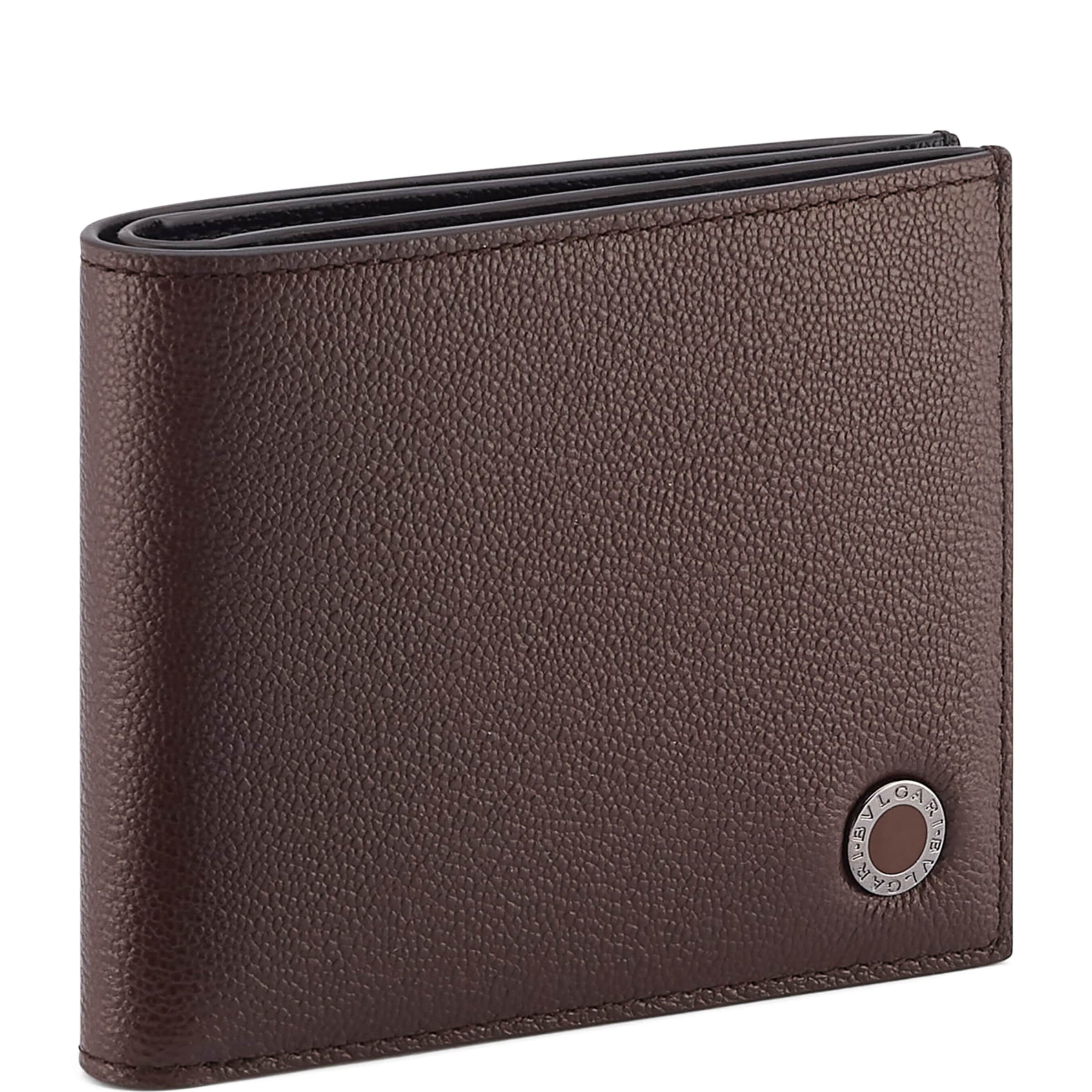 Brown Leather Bvlgari Bvlgari Man Hipster Wallet