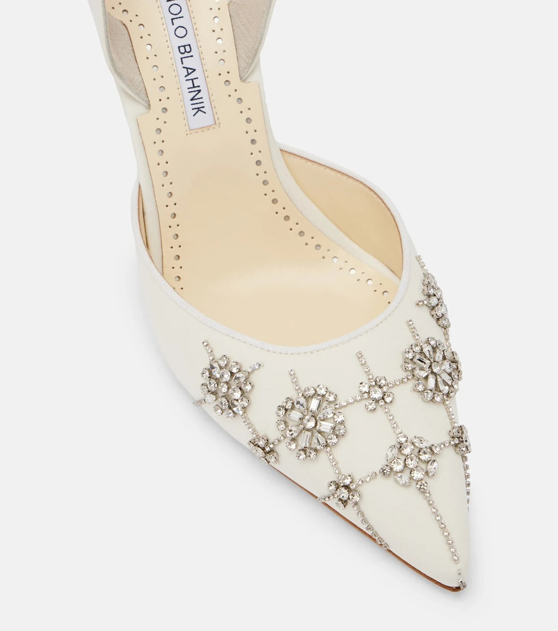 Manolo Blahnik - Ralyne 90 crêpe de chine slingback pumps