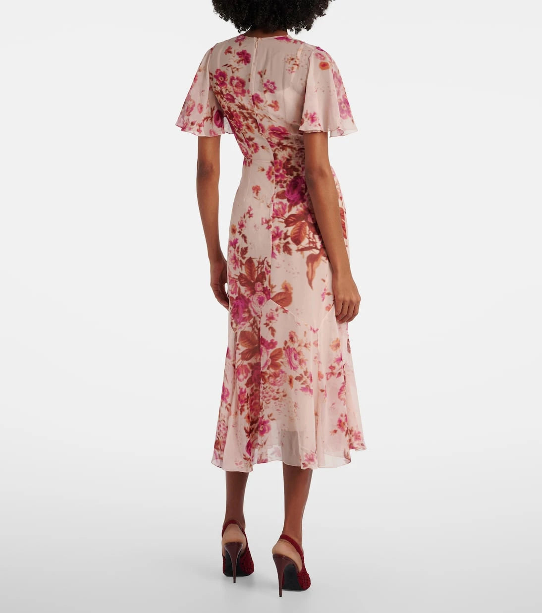 Erdem - Floral silk midi dress