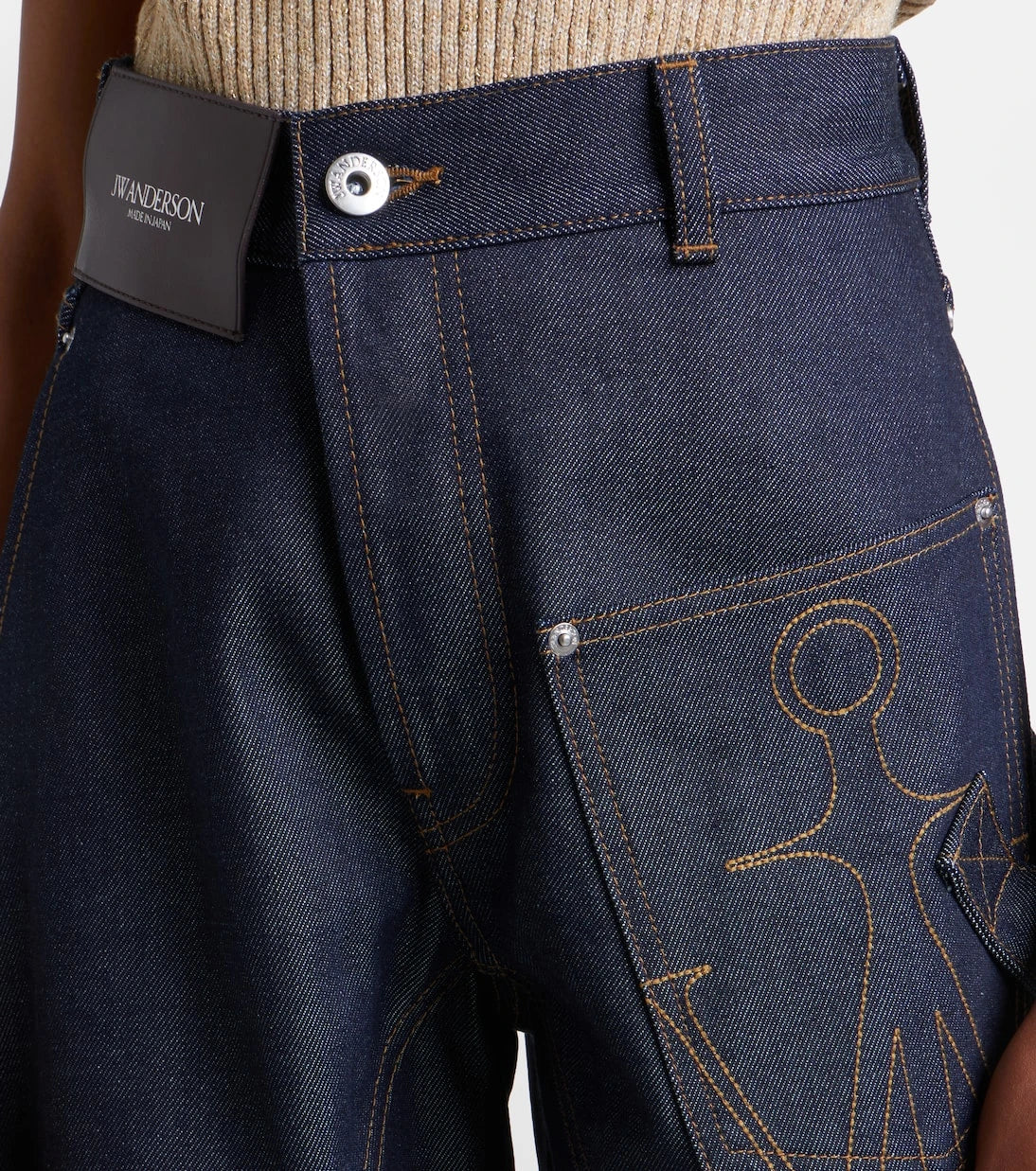 JW Anderson - Twisted embroidered straight jeans