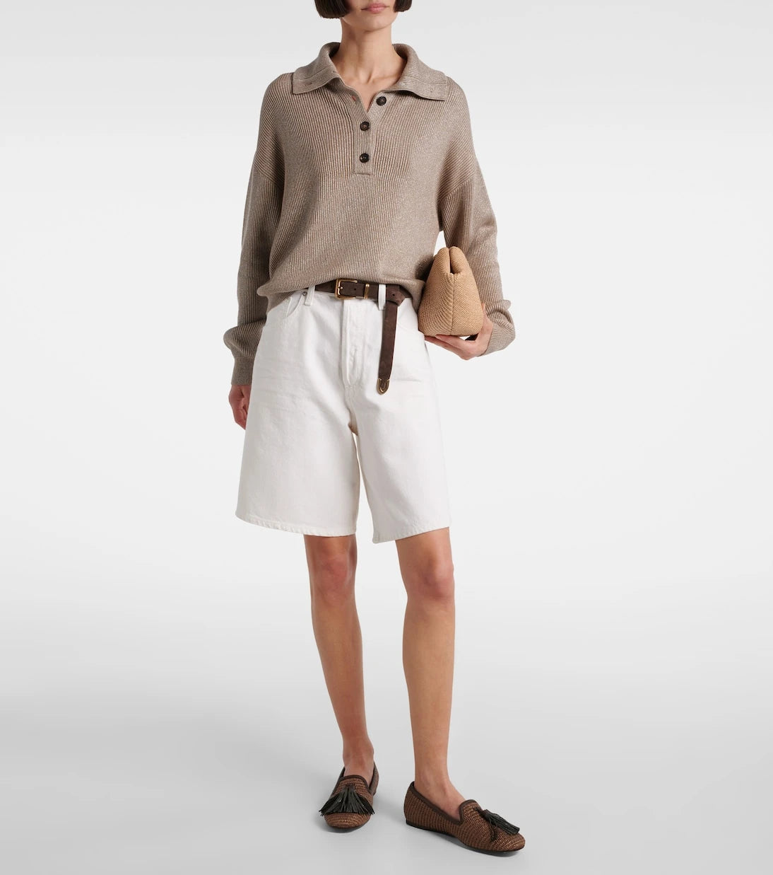 Agolde - Indra mid-rise denim shorts