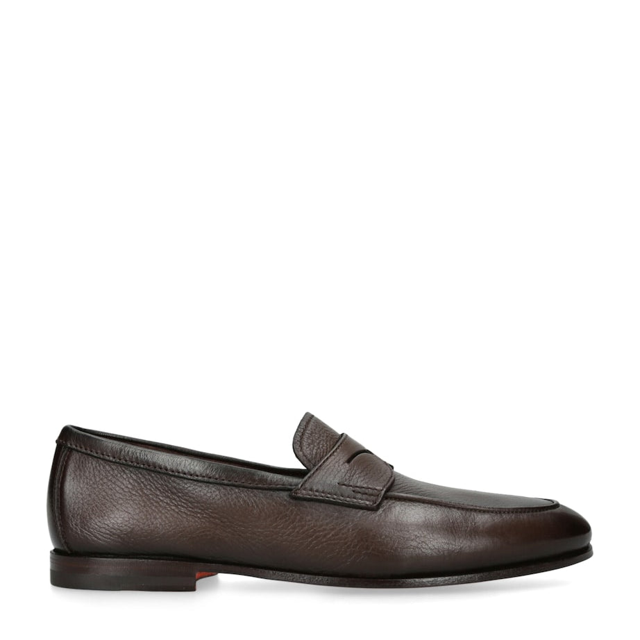Grained Leather Carlos Loafers