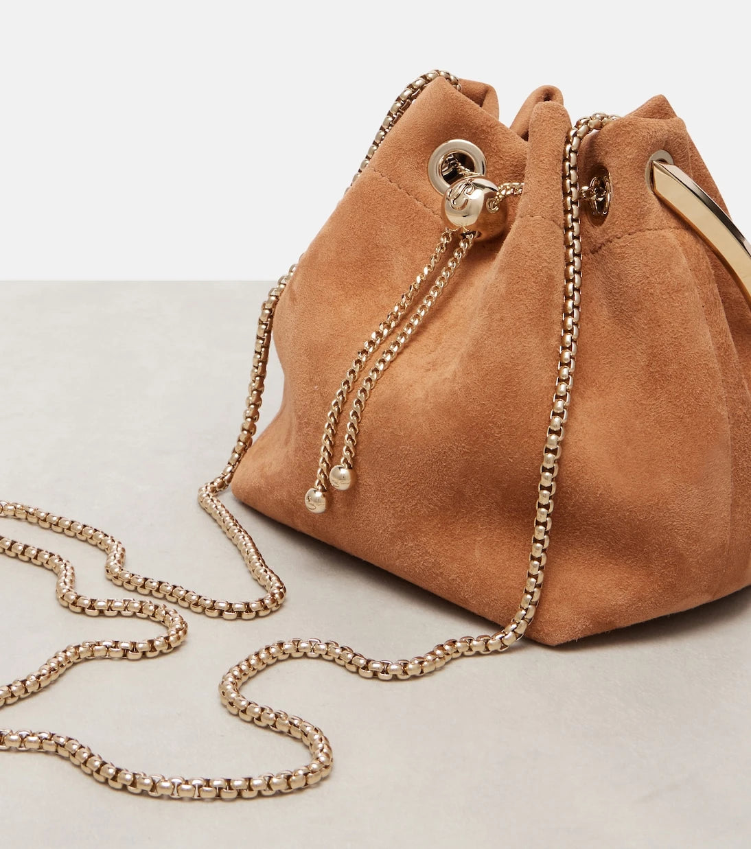 Jimmy Choo - Bon Bon Small suede bucket bag