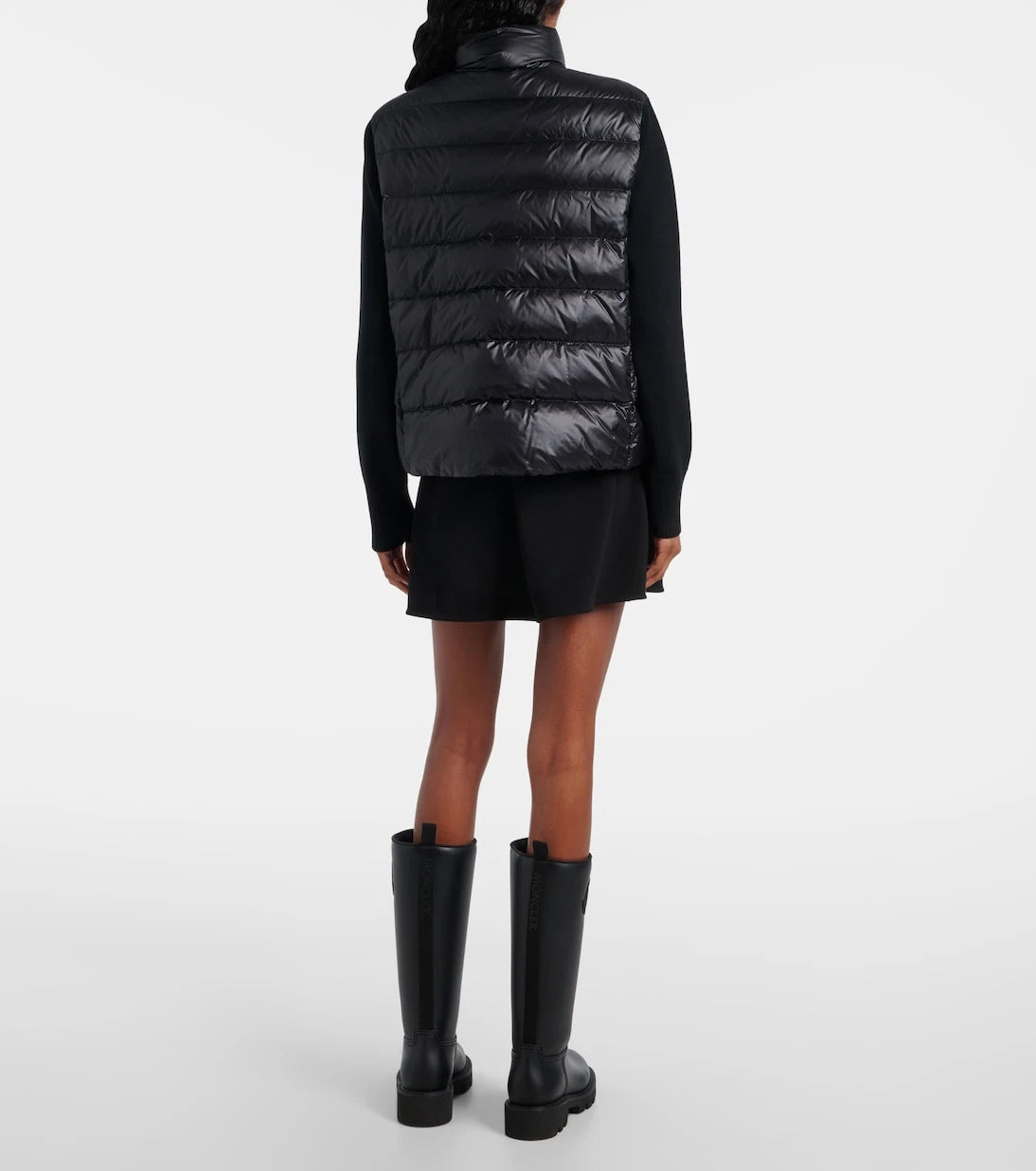 Moncler - Down-paneled virgin wool cardigan