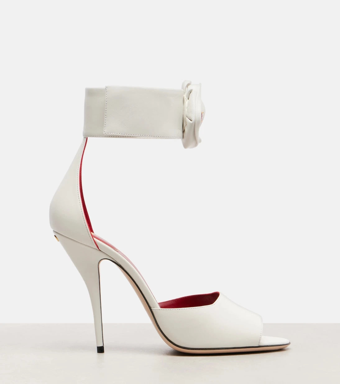 Valentino Garavani - Drip Rose embellished leather sandals