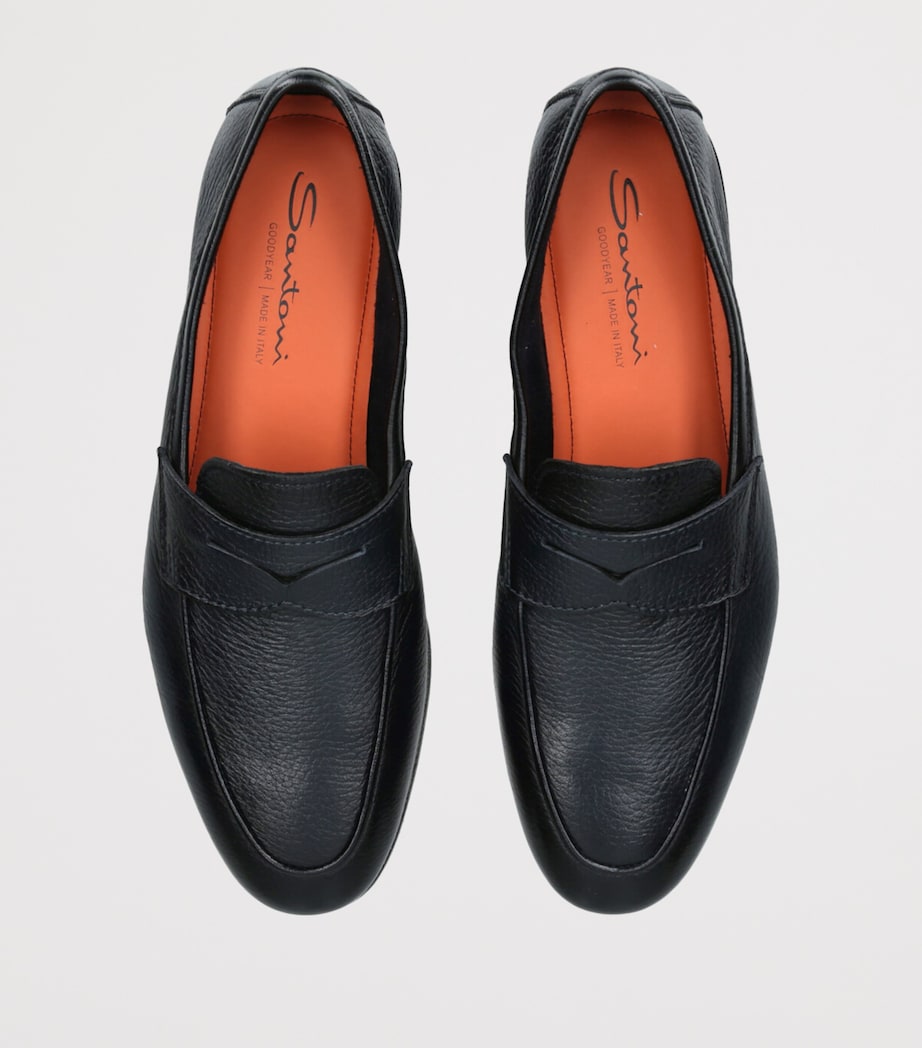 Grained Leather Carlo Loafers