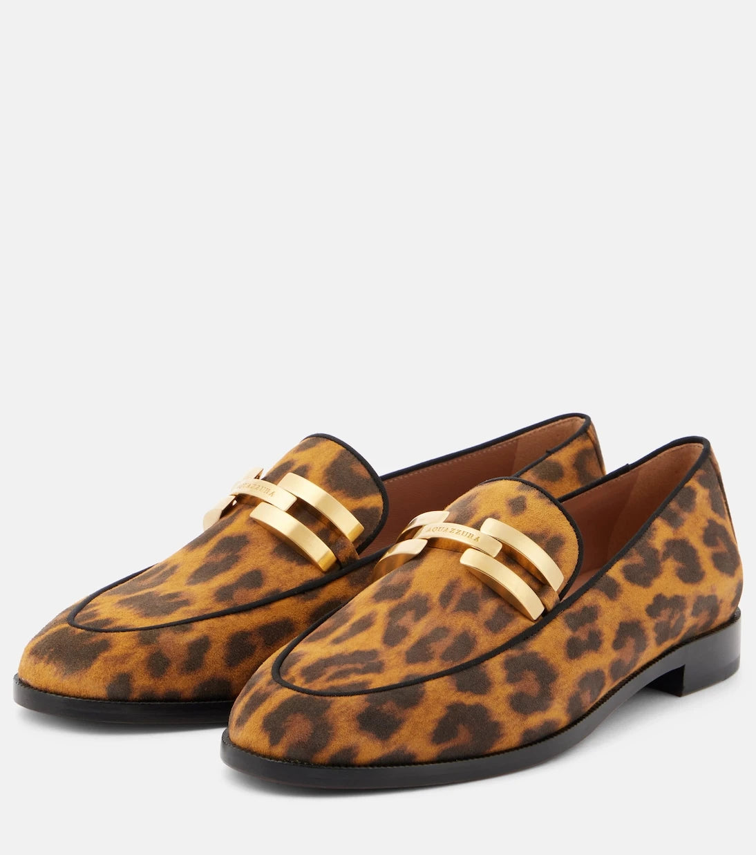 Aquazzura - Brandi leopard-print leather loafers