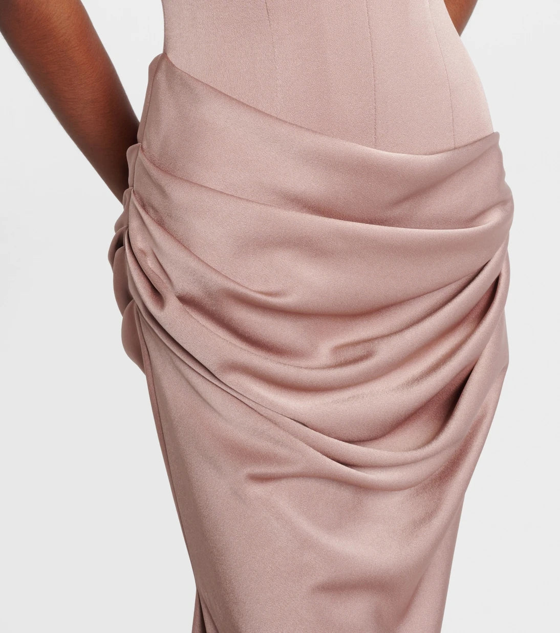 Alex Perry - Draped satin corset gown