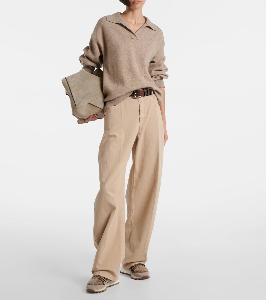 Brunello Cucinelli - Shearling-lined suede sneakers