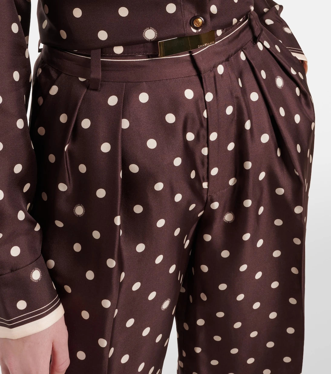 Zimmermann - Polka-dot silk satin wide-leg pants
