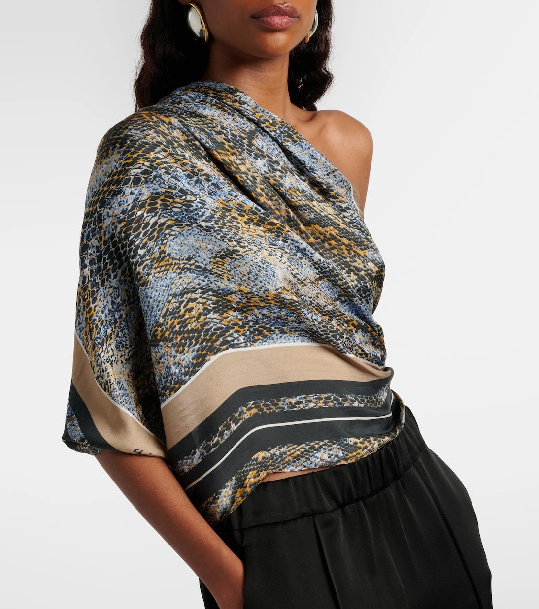 Christopher Esber - Snake-print silk scarf