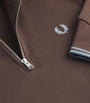 Fred Perry Brown Cotton Quarter-Zip Sweatshirt
