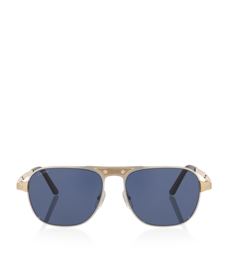 Cartier Rectangular Aviator Sunglasses